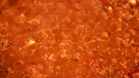 Hot boiling lava Stock Footage 141838311