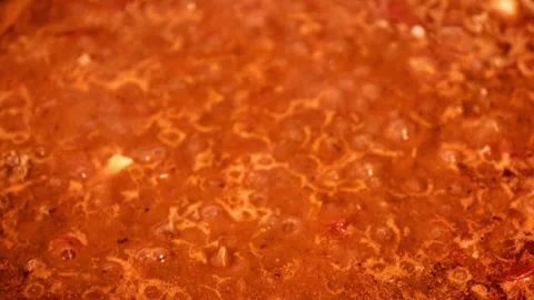 Hot boiling lava Stock Footage 141838312