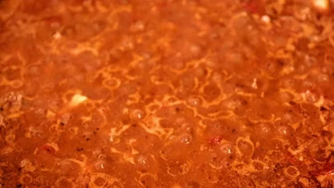 Hot boiling lava Stock Footage 141838313