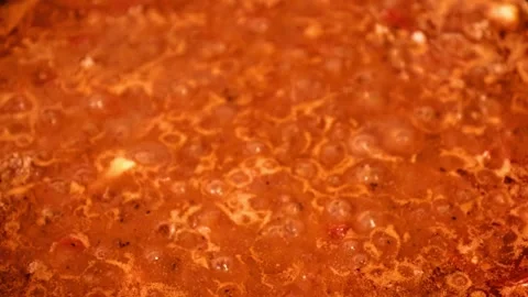 Hot boiling lava Stock Footage 141838315