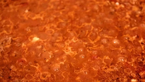 Hot boiling lava Stock Footage 141838325
