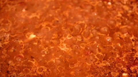 Hot boiling lava Stock Footage 141838330