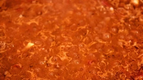 Hot boiling lava Stock Footage 141838335