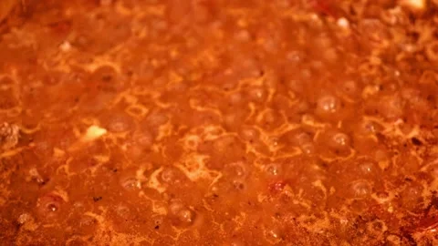 Hot boiling lava Stock Footage 141838338
