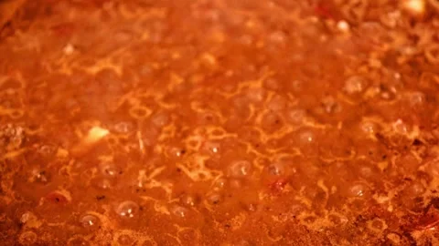 Hot boiling lava Stock Footage 141838339