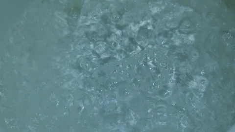 Hot Boiling Water In A Saucepan Video stock 127703117