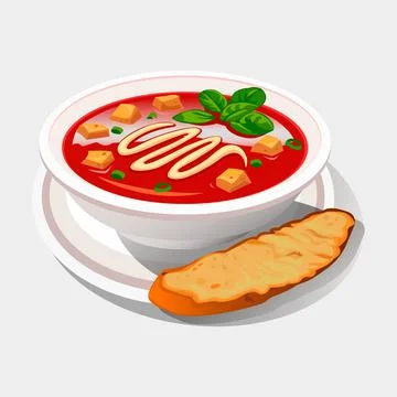 Hot, borscht Иллюстрация