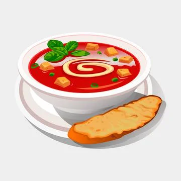Hot, borscht Illustrazione stock