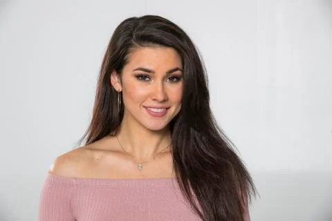 Hot Brunette Model Posing In A Studio Environment Stock Photos