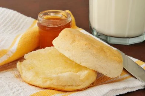 Hot buttered biscuit Stock Photos