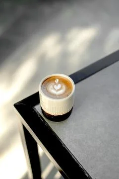 Hot cafe latte Foto stock