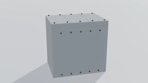 Hot cell isotope lab 3d loop white background 3D animation seamless loop 스톡 동영상 341849626