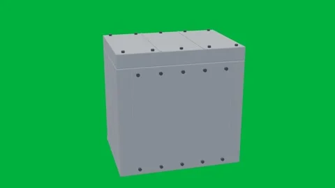 Hot cell isotope lab 3d loop green screen Video stock 343073910
