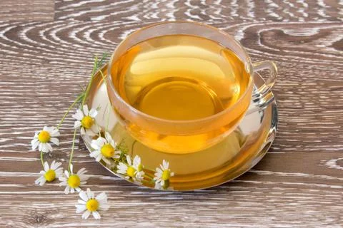 Hot chamomile tea Foto stock