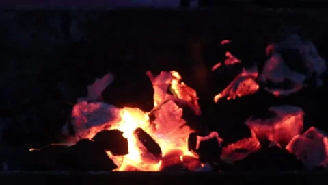 Hot charcoal (3) Stock Footage 311613531