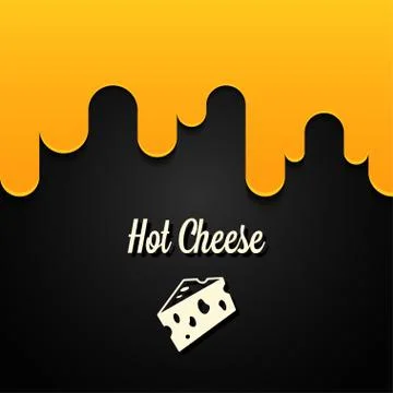 Hot cheese logo design background Stock Illustration