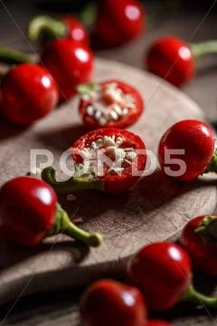 Hot cherry peppers Stock Photos