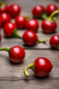 Hot cherry peppers Stock Photos