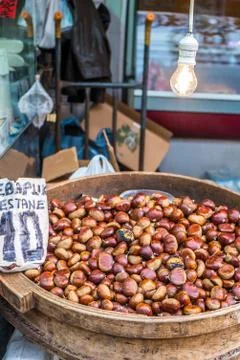 Hot Chestnuts Stock Photos