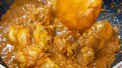 Hot Chicken Curry Stock Footage 123140680