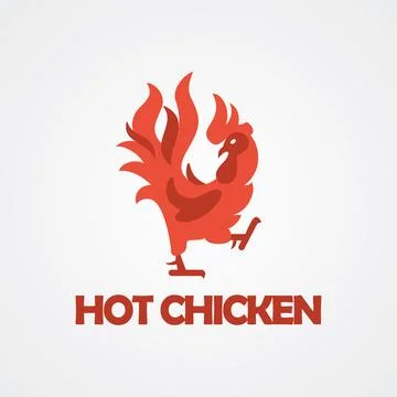 Hot Chicken Logo Stock Illustration