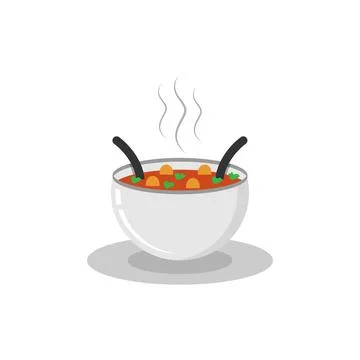 Hot chicken soup vector design illustration Stock Illustration