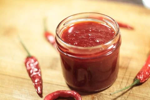 Hot chili jam 库存照片