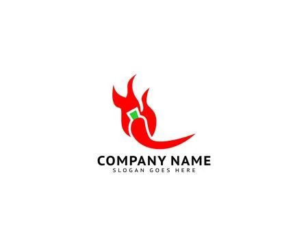 Hot chili logo design template Stock Illustration