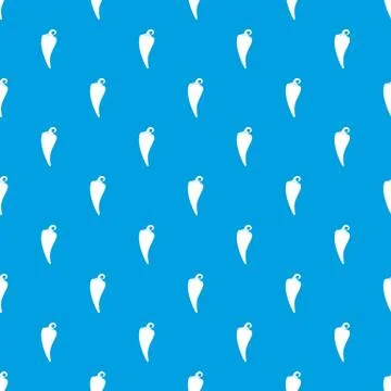 Hot chili pepper pattern seamless blue Stockillustratie