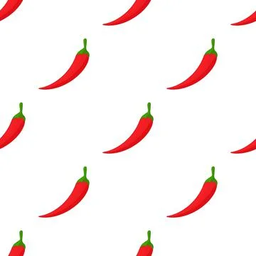Hot chili pepper pattern seamless vector Stock Illustration