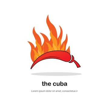 Hot chili vector logo design Illustrazione stock