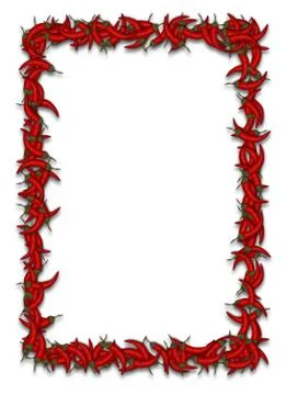 Hot Chilli frame Illustrazione stock