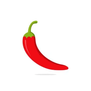 Hot chilli pepper vector illustration, spice vegetable symbol icon Stock Illustration
