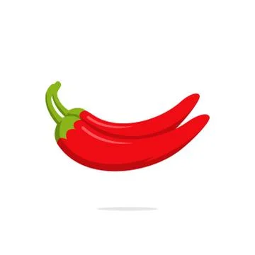 Hot chilli pepper vector illustration, spice vegetable symbol Stock Illustration