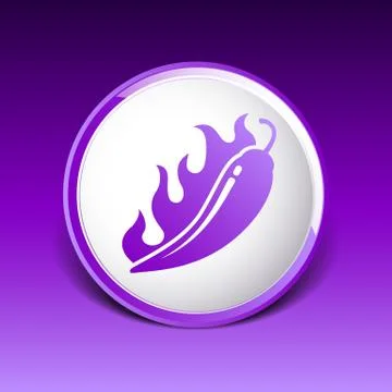 Hot chilli, vector illustration pepper logo isolated paprika Stock Illustration