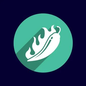 Hot chilli, vector illustration pepper logo isolated paprika Stock Illustration