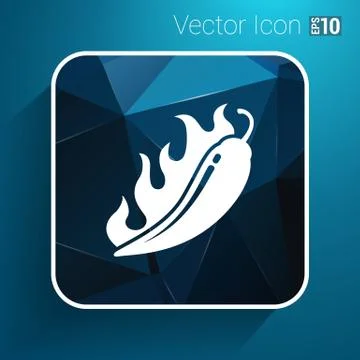 Hot chilli, vector illustration pepper logo isolated paprika Stock Illustration