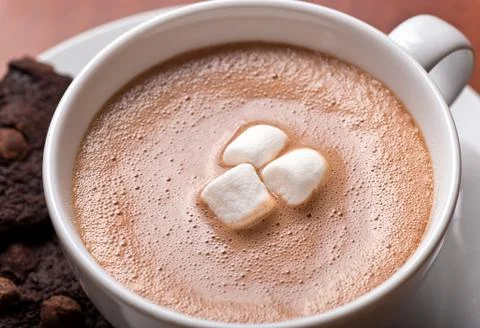 Hot chocolate close up Foto stock