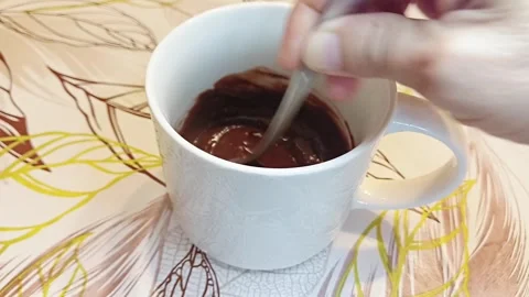 Hot chocolate in a cup, September 22, 2026, Marina di Carrara, Italy 库存影片 346181695