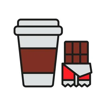 Hot chocolate drink icon, a charming vector graphic showcasing a warm mug w.. Stock Illustration