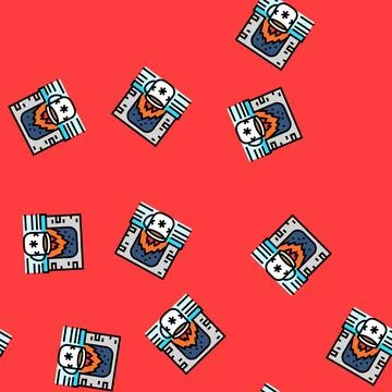 Hot chocolate fireplace winter vector seamless pattern 库存插图