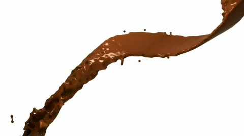 Hot chocolate flow with slow motion Stock Footage