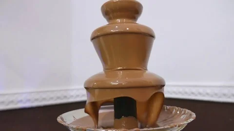 Hot chocolate fountain Stock Footage