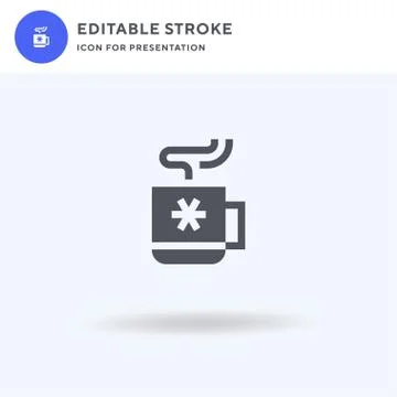 Hot Chocolate icon vector, filled flat sign, solid pictogram isolated on whit イラスト素材