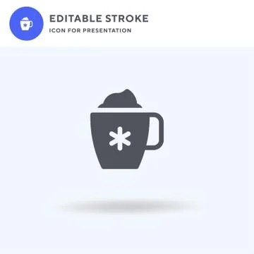 Hot Chocolate icon vector, filled flat sign, solid pictogram isolated on white イラスト素材