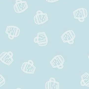 Hot chocolate line seamless pattern Stock Illustration