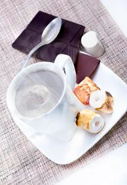 Hot chocolate with marshmallows. Stock Photos