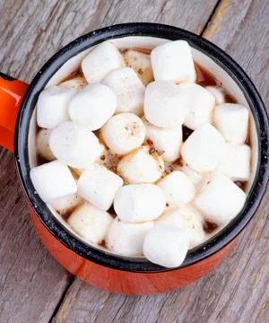 Hot Chocolate with Marshmallows Stock Photos