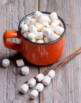 Hot Chocolate with Marshmallows Foto stock