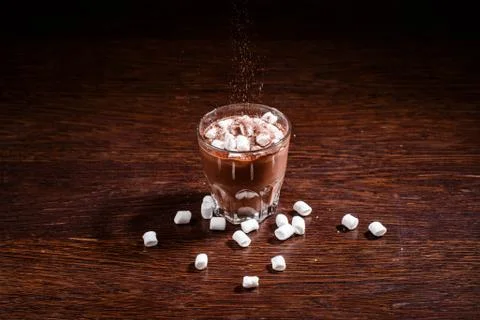 Hot chocolate with marshmallows Stock Photos